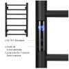 JUVELIO Electric Heated Towel Rack Electric Towel Warmer Heated Towel Drying Rack for Bathroom, 304 Stainless Steel Electric Towel Rail with Temperature Time Control, 80W, Wall Mounted,White,Hardw view 2