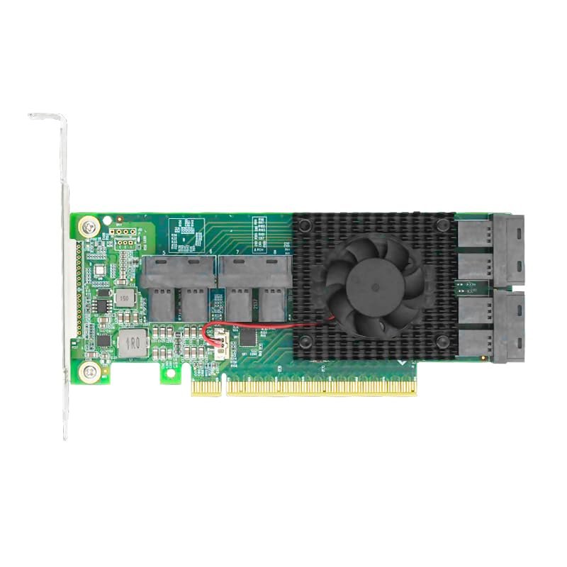 DirectNine Basics PCI Express x16 to 8 U.2 SFF-8643 NVMe SSD Adapter Card, 9349-8i