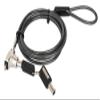 Manhattan Keyed Laptop Lock -with Long 6 ft Security Cable, Strong Cut Resistant Steel, 2 Keys Included - for Computer, Notebook, Displays, Projector  Lifetime Mfg Warranty- 440486 view 1