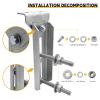 8 PCS 8" Boat Trailer Bunk Brackets, Galvanized Swivel Top, Heavy Duty, for 1.5" x 3", 2" x 3", 3" x 3" Boat Trailer Crossmember view 4