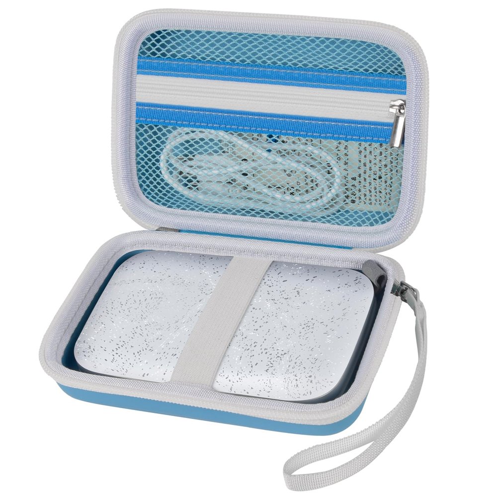 Case Compatible with HP Sprocket Select Portable/ 2nd Edition Instant Photo Printer, Travel Carrying Organizer Holder Fits for Zink Photo Paper, USB Cable and More Accessories (Box Only) (Blue)