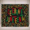 Loccor 10x8ft Fabric Juneteenth Backdrop African American Independence Day Celebrate Juneteenth Background with Geometric Pattern for Juneteenth Freedom Day Party Decorations Photo Props view 2