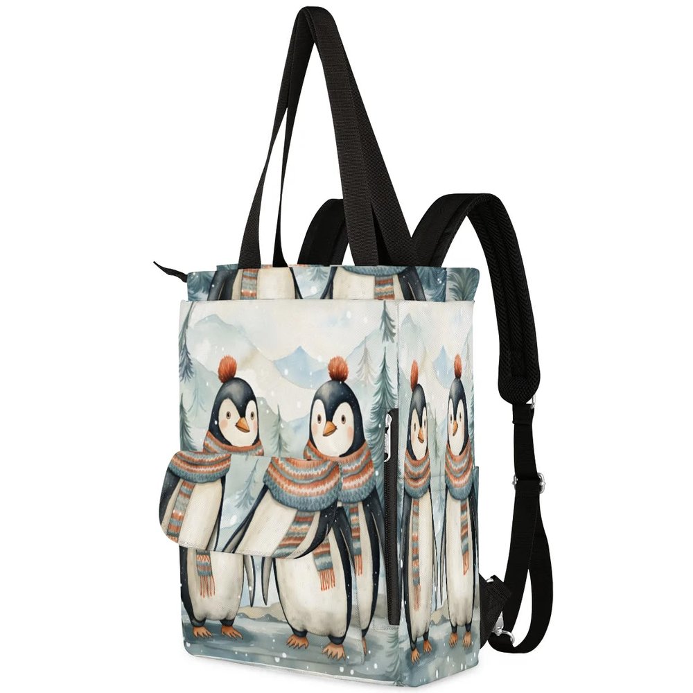 Backpack Purse for Women Men Laptop Tote Backpacks Lightweight Travel Backpack Winter Penguins College Backpacks Bookbag Day Pack for Work, Travel