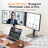 AI Laptop Docking Station with Dual 4K Monitor, Language Translator & Voice Transcription Dock, TOPOINT 7-in-1 USB C Hub 100W PD Charging for MacBook Dell HP, Home Office Remote Work Business Travel view 2