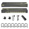 eKL 8 Port HDMI KVM Switch Supports 3.5mm Audio Extractor 4K@60Hz 4:4:4 Hotkeys Swapping 8 in 1 Out 8 PCs Sharing with One Set of Keyboard and Mouse view 1
