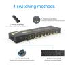 eKL 8 Port HDMI KVM Switch Supports 3.5mm Audio Extractor 4K@60Hz 4:4:4 Hotkeys Swapping 8 in 1 Out 8 PCs Sharing with One Set of Keyboard and Mouse view 3