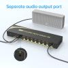 eKL 8 Port HDMI KVM Switch Supports 3.5mm Audio Extractor 4K@60Hz 4:4:4 Hotkeys Swapping 8 in 1 Out 8 PCs Sharing with One Set of Keyboard and Mouse view 4