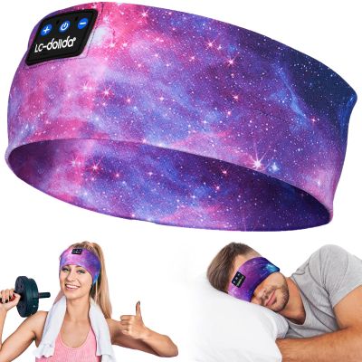 LC-dolida Sleep Headphones Bluetooth Headband Sleeping Wireless Headband Headphones with Thin HD Stereo Speakers Perfect for Side Sleepers, Sport, Yoga, Travel Insomnia Running Meditation Gifts