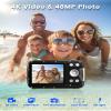 YEEIN Underwater Camera 4K 48MP Autofocus Selfie Dual Screen Waterproof Camera with Floating Strap and 32GB Card, 17FT Compact Waterproof Digital Camera, Fill Light Underwater Camera for Snorkeling view 2
