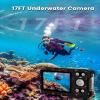 YEEIN Underwater Camera 4K 48MP Autofocus Selfie Dual Screen Waterproof Camera with Floating Strap and 32GB Card, 17FT Compact Waterproof Digital Camera, Fill Light Underwater Camera for Snorkeling view 4