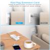 Cruise Ship Essentials, HANYCONY Flat Plug Extension Cord, Power Strip with 6 Outlets 3 USB Ports, 5ft Outlet Extender with Wall Mount No Surge Protector for College Dorm Room Travel Essentials view 2