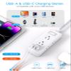 Cruise Ship Essentials, HANYCONY Flat Plug Extension Cord, Power Strip with 6 Outlets 3 USB Ports, 5ft Outlet Extender with Wall Mount No Surge Protector for College Dorm Room Travel Essentials view 3