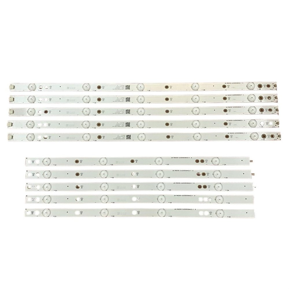 UFDIPLMY 10pcs/Set LED Backlight Strip Compatible with PHI LE50U7970 50PUG6102/78 50PUF6102 LB-PM3030-GJCD505X9AH22-Y A B