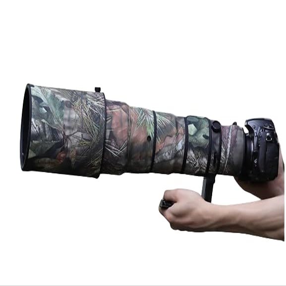 CHASING BIRDS Lens Camouflage Waterproof Coat for Nikon AF-S 500mm f/4 G ED VR Rainproof Lens Protective Cover (Pine Camouflage, with 2.0X TC (TC-20E III))