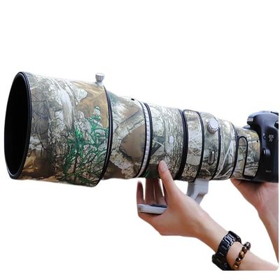 CHASING BIRDS Lens Camouflage Waterproof Coat for Canon EF 500mm F4 L is II USM Rainproof Lens Protective Cover (Yellow Tree Camouflage, with Extender EF 1.4X III)
