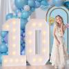 Bugame Light Up Numbers 4FT, Number 10 Light Up Sign Marquee Numbers 4 Feet Tall, Large 10 Marquee Number for 10th Birthday Party Decorations Mosaic Nmero view 1