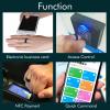 NFC Ntag216 Chip Ceramic Smart Finger Ring Programmable 888 Bytes Compatible with NFC Phone and Devices for Men or Women (Blue, US#11) view 3