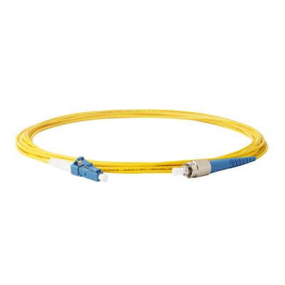 SpeedyFiberTX 2-Pack 7 Meter LC/UPC to FC/UPC 3.0mm Simplex Yellow Riser OFNR Fiber Patch Cable, Corning SMF-28 Singlemode 9/125um OS1/OS2 Compatible Ultra Optical Fiber