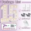 Bugame Light Up Numbers 4FT, Number 80 Light Up Sign Marquee Numbers 4 Feet Tall, Large 80 Marquee Number for 80th Birthday Party Decorations Mosaic Nmero view 3