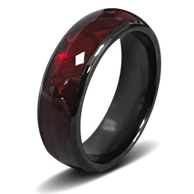 NFC Ntag216 Chip Ceramic Smart Finger Ring Programmable 888 Bytes Compatible with NFC Phone and Devices for Men or Women (Red, US#10)