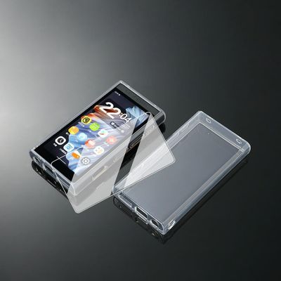 Soft Crystal Clear TPU Protective Shell Skin Case Cover for HiBy Digital M300 HiFi Music Player (Clear case and Glass)