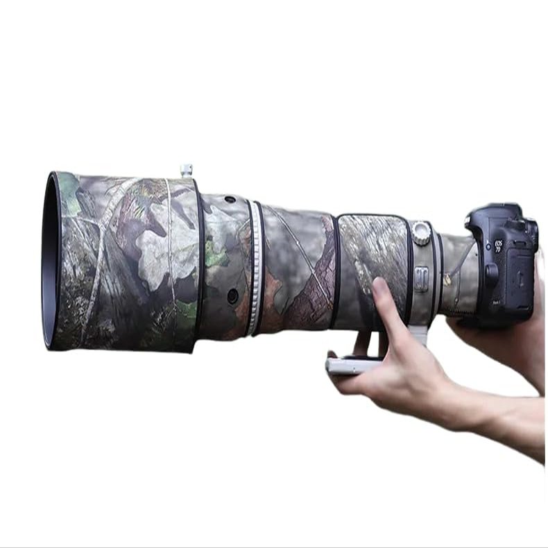 CHASING BIRDS Lens Camouflage Waterproof Coat for Canon EF 500mm F4 L is USM Rainproof Lens Protective Cover (Pine Camouflage, with Extender EF 1.4X II)