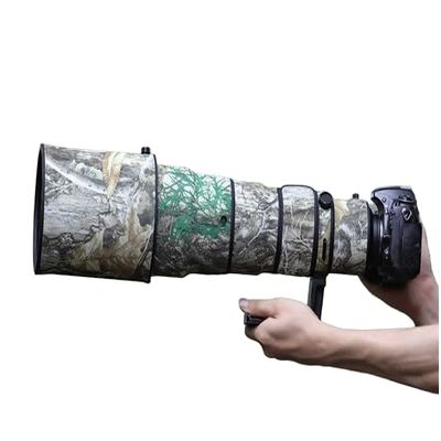 CHASING BIRDS Lens Camouflage Waterproof Coat for Nikon AF-S 500mm f/4 G ED VR Rainproof Lens Protective Cover (Yellow Tree Camouflage, with 1.4X TC (TC-14E III))