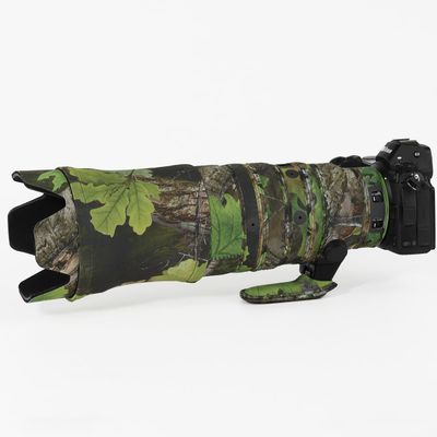 CHASING BIRDS Lens Camouflage Waterproof Coat for Nikon Z 100-400mm f/4.5-5.6 VR S Rainproof Lens Protective Cover Version IV (Green Leaf Camouflage, with 2.0X TC)