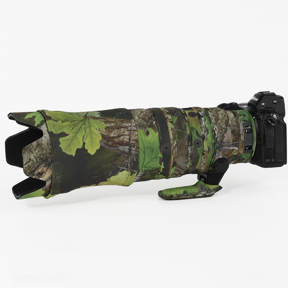 CHASING BIRDS Lens Camouflage Waterproof Coat for Nikon Z 100-400mm f/4.5-5.6 VR S Rainproof Lens Protective Cover Version IV (Green Leaf Camouflage, with 2.0X TC)