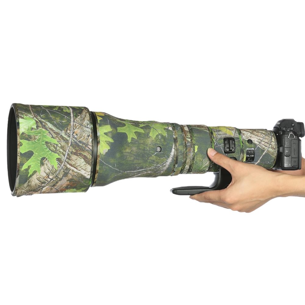CHASING BIRDS Lens Camouflage Waterproof Coat for Nikon Z 800mm f/6.3 VR S Rainproof Lens Protective Cover Version IV (Green Leaf Camouflage, with 1.4X and 2.0X TC)