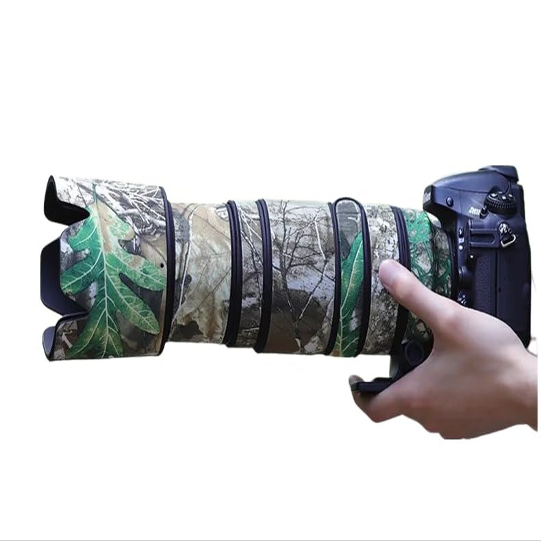 CHASING BIRDS Lens Camouflage Waterproof Coat for Nikon AF-S 80-400mm F4.5-5.6 G ED VR Rainproof Lens Protective Cover (Yellow Tree Camouflage)