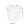 Portable Plastic Bucket with Handle and Lid 2l White Halloween view 2