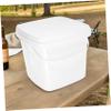 Portable Plastic Bucket with Handle and Lid 2l White Halloween view 4