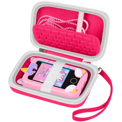 ALKOO Kids Toy Smartphone Case Compatible with Kikapabi/for Joozfee/for dancingcow/for Prysyedawn, Learning Toys Holder for Toddler Play Cell Phone, SD Card, Over 7 Years Age (Rose Red)