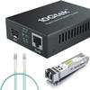 1 Pack of 1.25G Media Converter(kit #1) with 1000Base-SX SFP Transceiver and 4 Pack of 10M Fiber Patch Cable view 1
