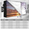 FALABON88 Outdoor TV Cover 65 Inch, Weatherproof Waterproof Elegant Spring Leaf Outside TV Covers with Zipper Flap, Purple Lavender 600D TV Enclosure Protector for Outside Flat Screen TV view 2