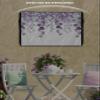 FALABON88 Outdoor TV Cover 65 Inch, Weatherproof Waterproof Elegant Spring Leaf Outside TV Covers with Zipper Flap, Purple Lavender 600D TV Enclosure Protector for Outside Flat Screen TV view 3