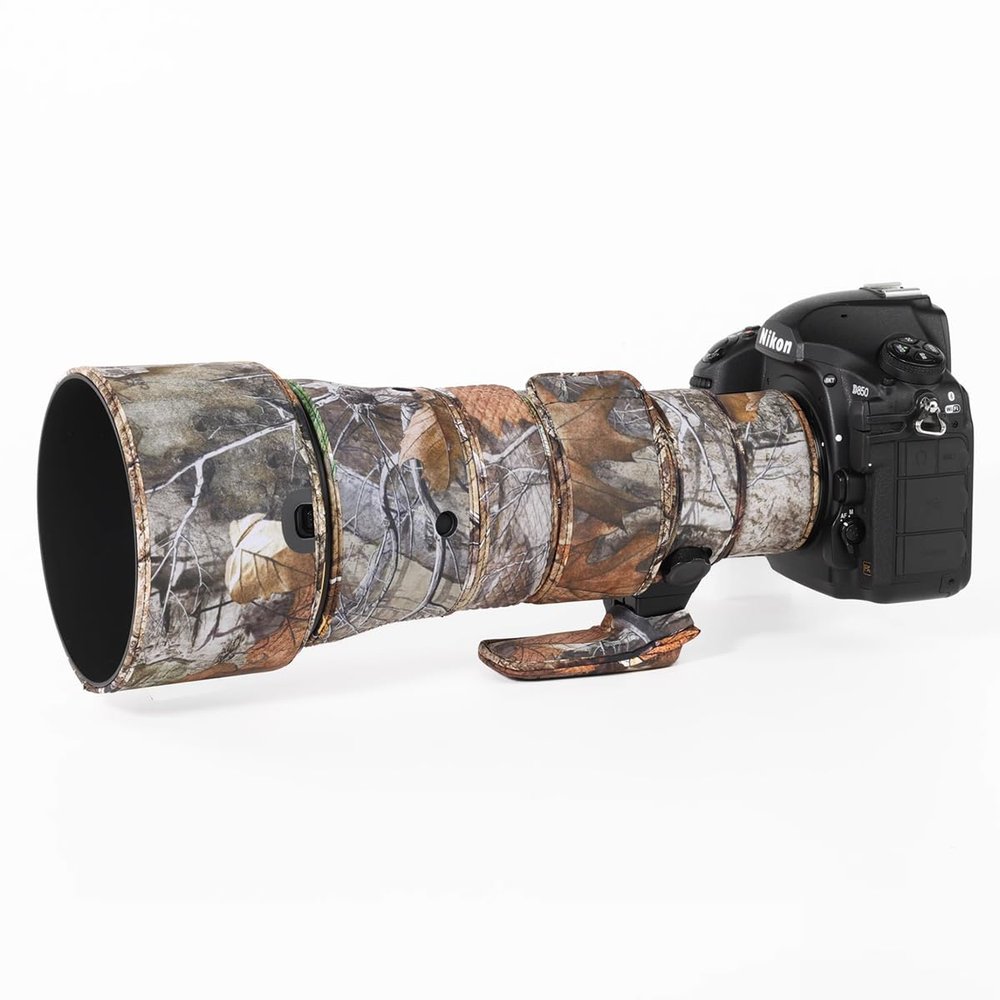 CHASING BIRDS Lens Camouflage Waterproof Coat for Nikon AF-S 500mm f/5.6E PF ED VR Rainproof Lens Protective Cover Version IV (Forest Camouflage, with 2.0X TC (TC-20E III))
