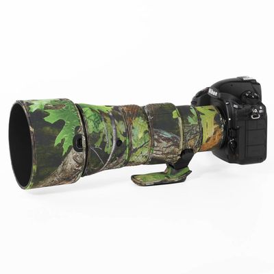CHASING BIRDS Lens Camouflage Waterproof Coat for Nikon AF-S 500mm f/5.6E PF ED VR Rainproof Lens Protective Cover Version IV (Green Leaf Camouflage)