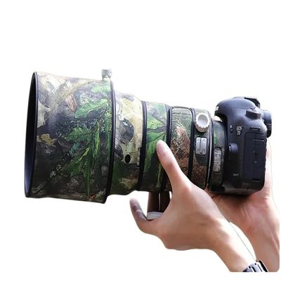 CHASING BIRDS Lens Camouflage Waterproof Coat for Canon EF 200mm F2 L is USM Rainproof Lens Protective Cover (Green Leaf Camouflage, with Extender EF 1.4X III)