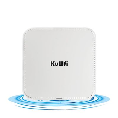 KuWFi WiFi 6 AX3000 Ceiling Mount Access Point, Long Range Ceiling Mounted WiFi 6 Wireless Access Point Dual Band POE Access Point 2x2 MU-MIMO | Seamless Roaming | Cloud Managed