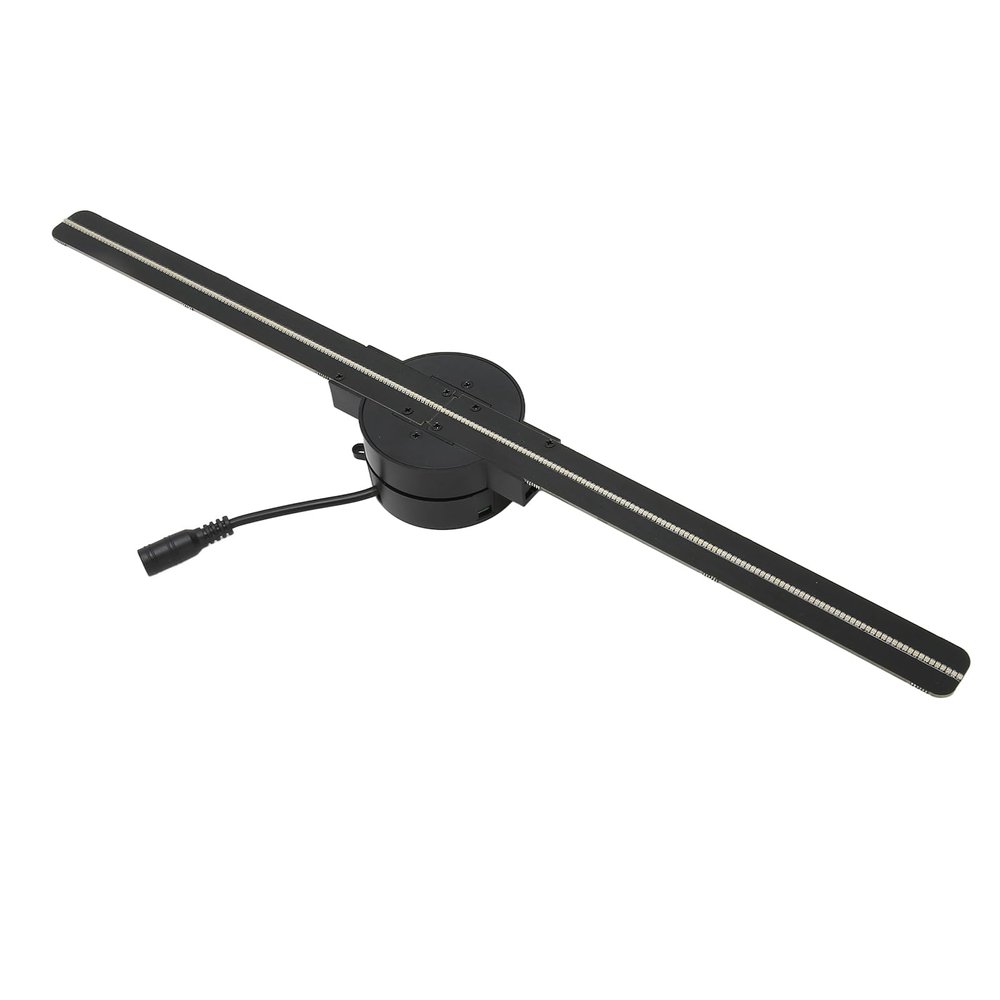 3D Hologram Fan Projector, Holographic Projector Display, 3D Advertising Display, 3D Hologram LED Fan Display with 224 LED Light Beads for Shop,Mall,Bar, Party, Exhibition (Black)