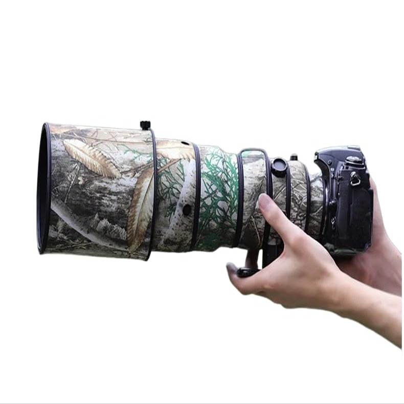 CHASING BIRDS Lens Camouflage Waterproof Coat for Nikon AF-S 300mm F2.8 D II ED Rainproof Lens Protective Cover (Yellow Tree Camouflage, with 1.7X TC (TC-17E II))