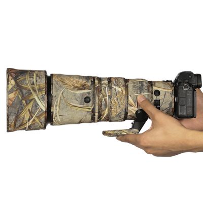CHASING BIRDS Lens Camouflage Waterproof Coat for Nikon Z 600mm f/6.3 VR S Rainproof Lens Protective Cover Version IV (Reed Camouflage, with 1.4X and 2.0X TC)