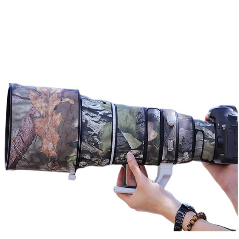 CHASING BIRDS Lens Camouflage Waterproof Coat for Canon EF 500mm F4 L is II USM Rainproof Lens Protective Cover (Pine Camouflage, with Extender EF 2.0X III)