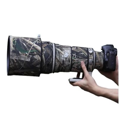CHASING BIRDS Lens Camouflage Waterproof Coat for Canon EF 500mm F4 L is USM Rainproof Lens Protective Cover (Reed Camouflage, with Extender EF 1.4X II)