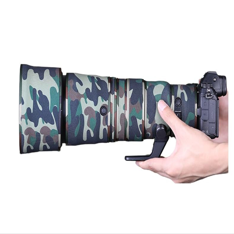 CHASING BIRDS Lens Camouflage Waterproof Coat for Nikon Z 600mm f/6.3 VR S Rainproof Lens Protective Cover Version IV (Military Green Camouflage, with 2.0X TC)