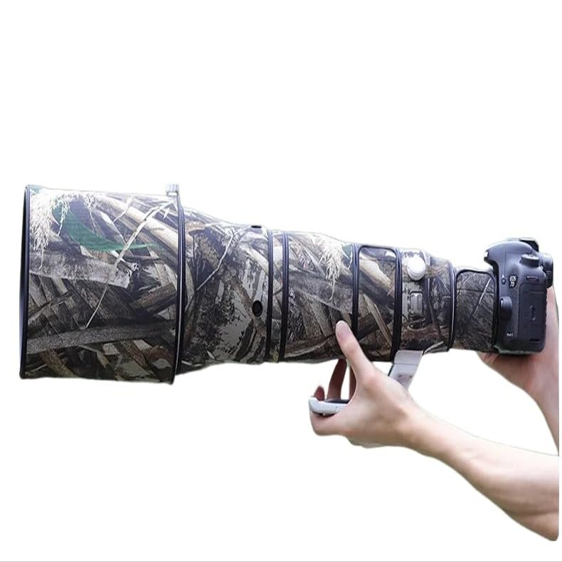 CHASING BIRDS Lens Camouflage Waterproof Coat for Canon EF 600mm F4 L is III USM Rainproof Lens Protective Cover (Reed Camouflage, with Extender EF 1.4X II)