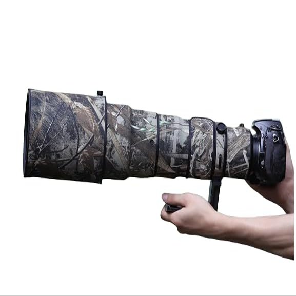 CHASING BIRDS Lens Camouflage Waterproof Coat for Nikon AF-S 500mm f/4 G ED VR Rainproof Lens Protective Cover (Reed Camouflage, with 2.0X TC (TC-20E III))