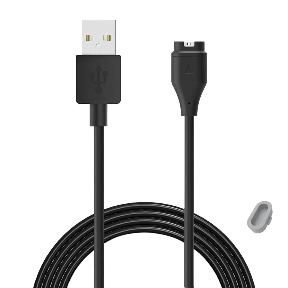 Threeeggs Compatible with Garmin Instinct 3 2 2S 2X Charger, 3.3ft Charging Cable + Grey Dust Plug for Forerunner 965 955 265 255 245 165 55,Venu 3 SQ Smartwatch (1)